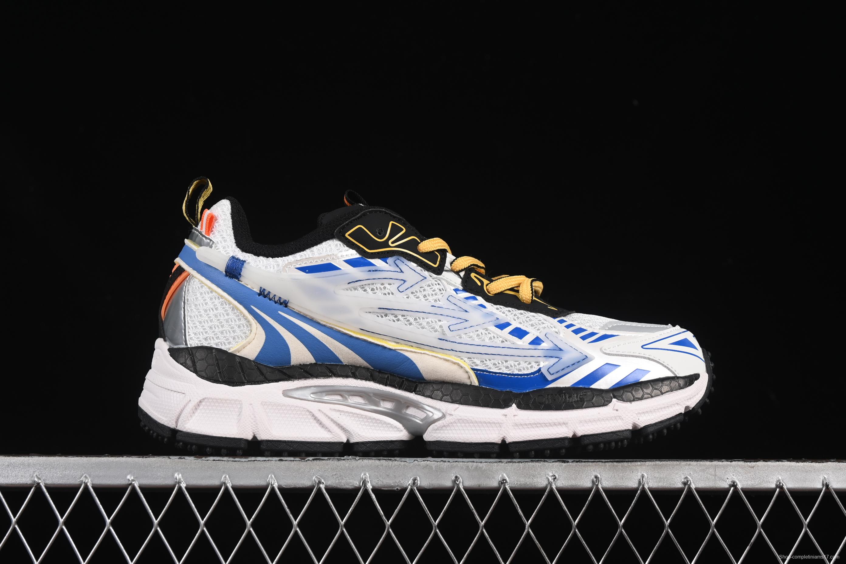 Off-White Be Right Low-Top Lifestyle Sneakers in White Blue - C.D4