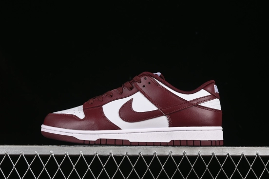 Nike SB Dunk Low Bordeaux Red Low-Top Casual Skate Shoes - DV0833-115
