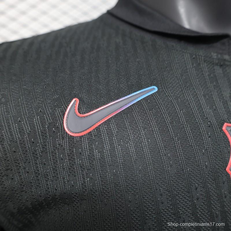 Player Version 24/25 Barcelona x Travis Scott Away Black Jersey With Red Sponsor