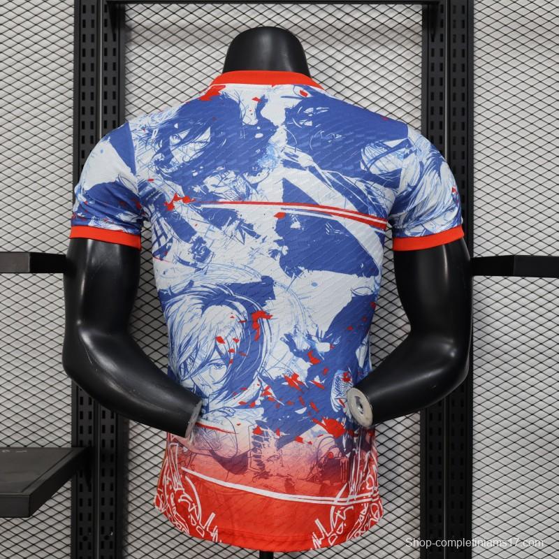 Player Version Japan National Team Special Edition Attack on Titan Mikasa Ackerman Anime Collaboration Jersey