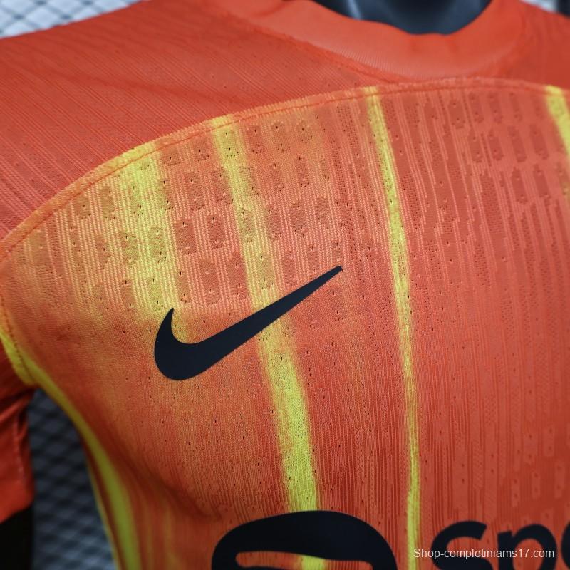Player Version 25/26 FC Barcelona Orange with Flame Gradient Jersey