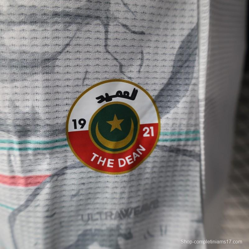 Player Version 2025 MC Alger (MCA) Home White Jersey with Club Emblem Design