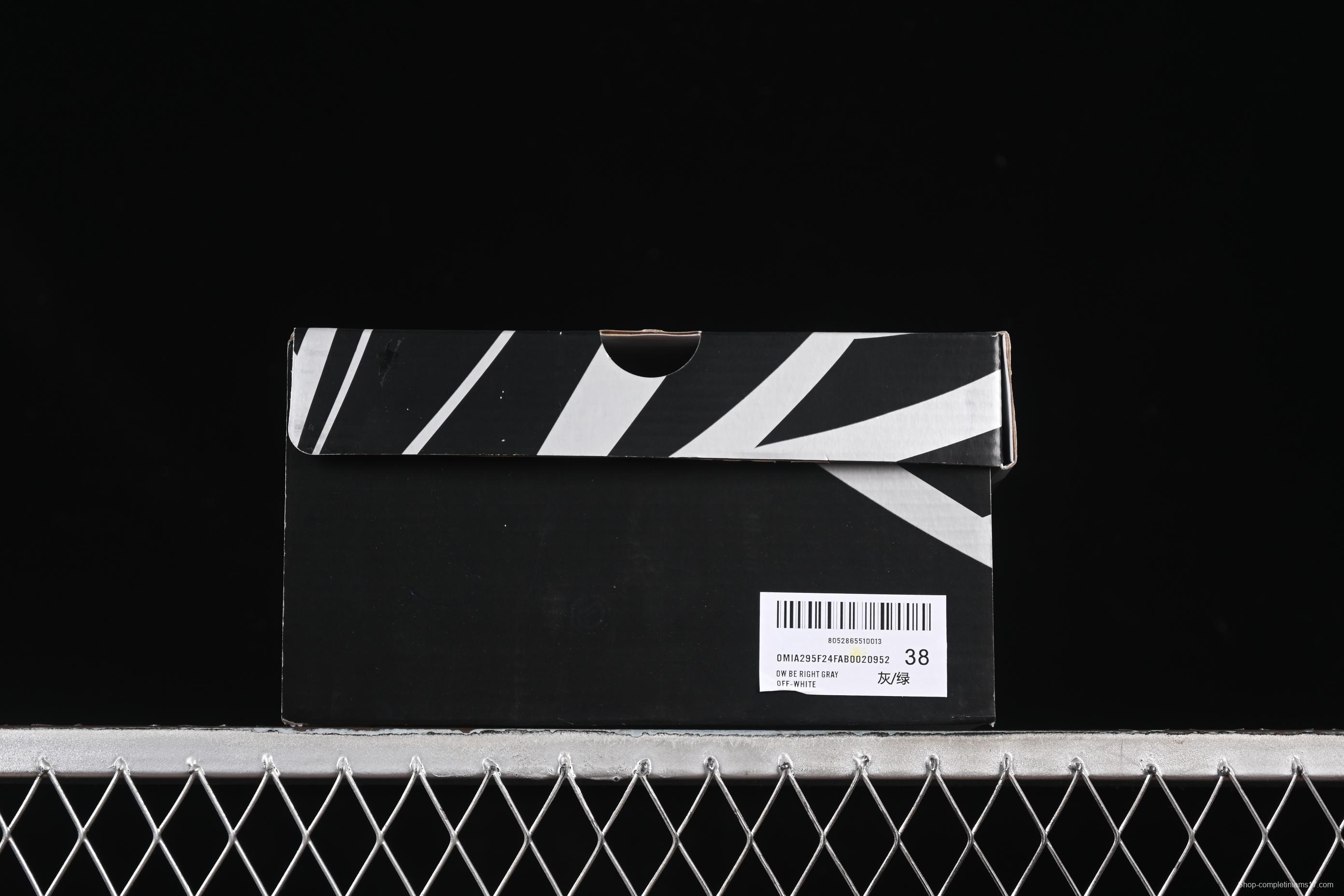 Off-White Be Right Low-Top Lifestyle Sneakers in Grey Green - C.D4