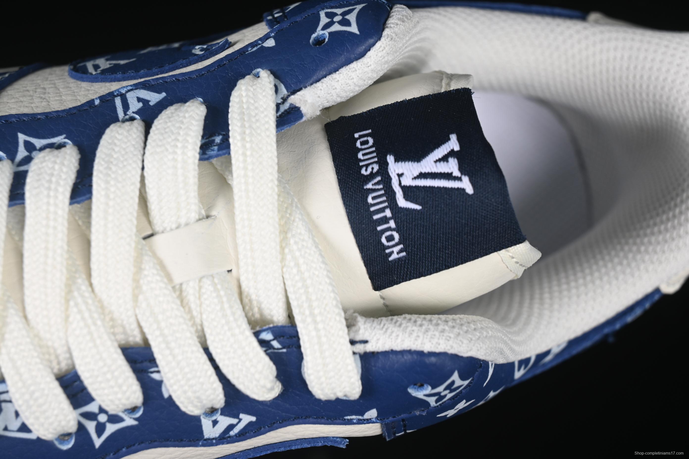 Nike Air Force 1 '07 Low LV Collaboration White Blue Swoosh Casual Sneakers - LW9279-008