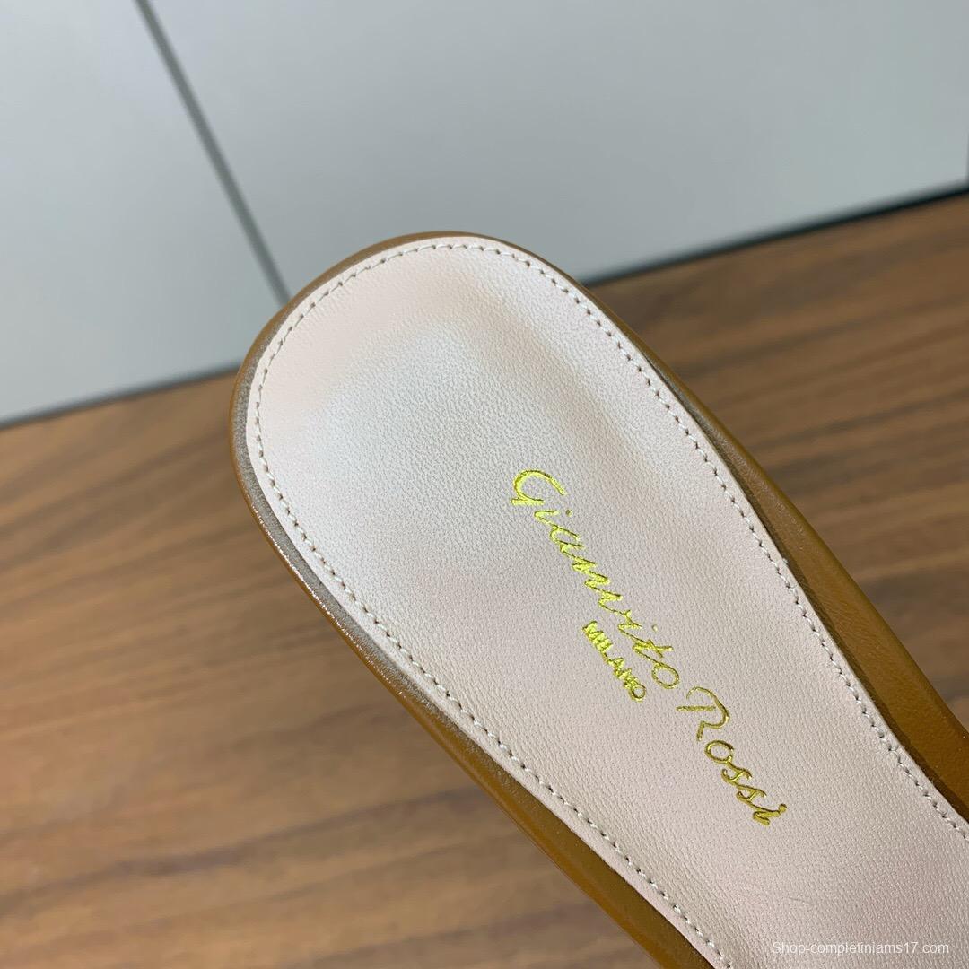 2025 Women Gianvito Rossi Brown Leather Stiletto Heels