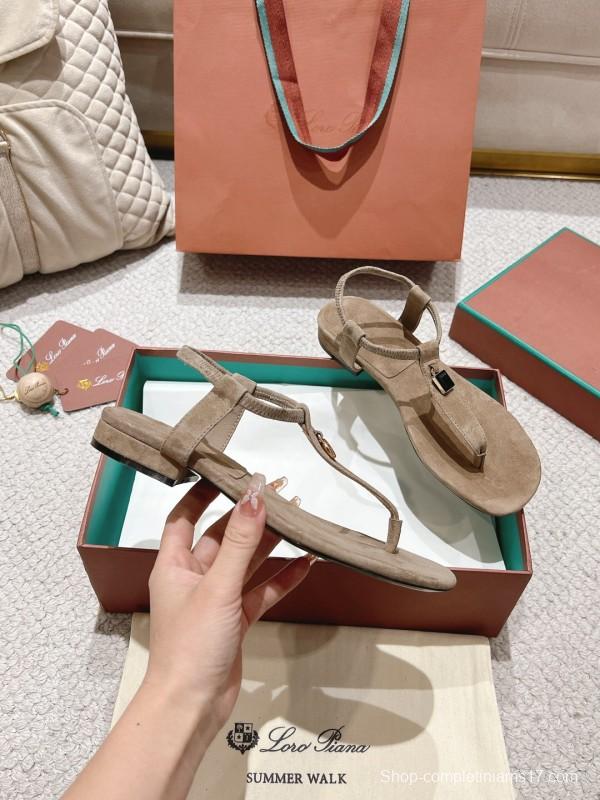 2025 LP Beige Suede Slippers LY00250