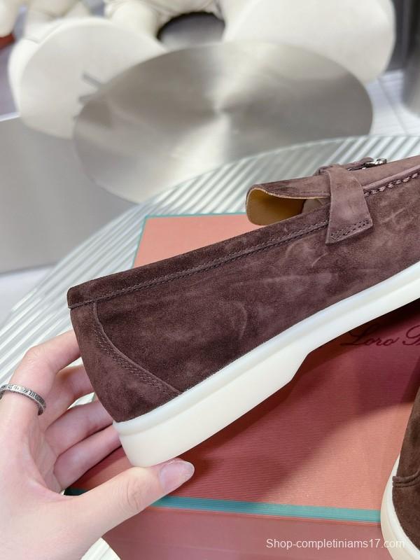 2024 Men LP Brown Suede Loafers MJ00270