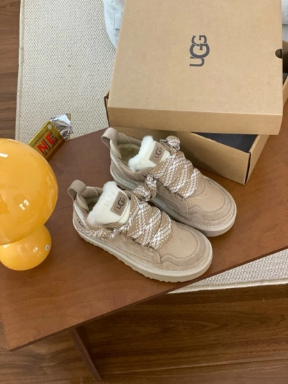 2024 Women UGG Beige Suede Textile Casual Shoes MJ00290