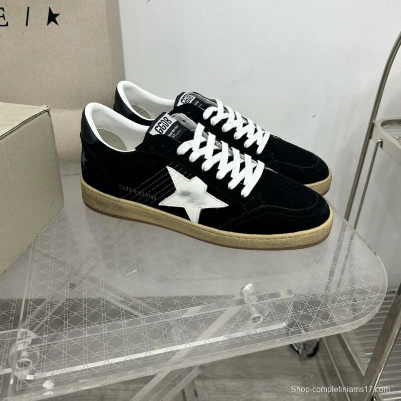 2024 Unisex GGDB Black White Suede Low Top Sneakers MJ00260