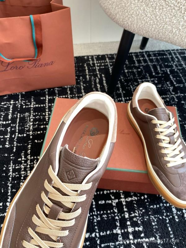 2024 Unisex LP Brown Taupe Leather Plimsolls MJ00320