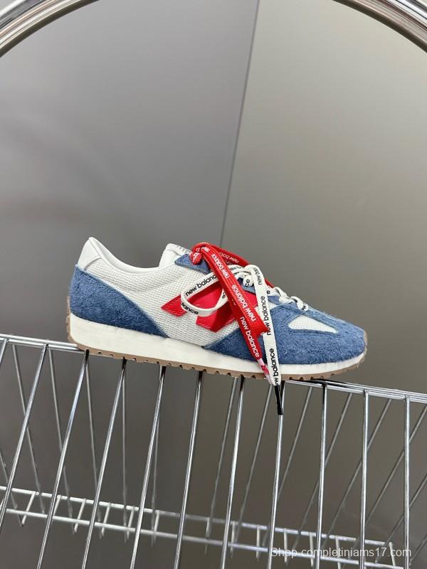 2025 Women New Balance Blue White Suede Mesh Retro Running Shoes