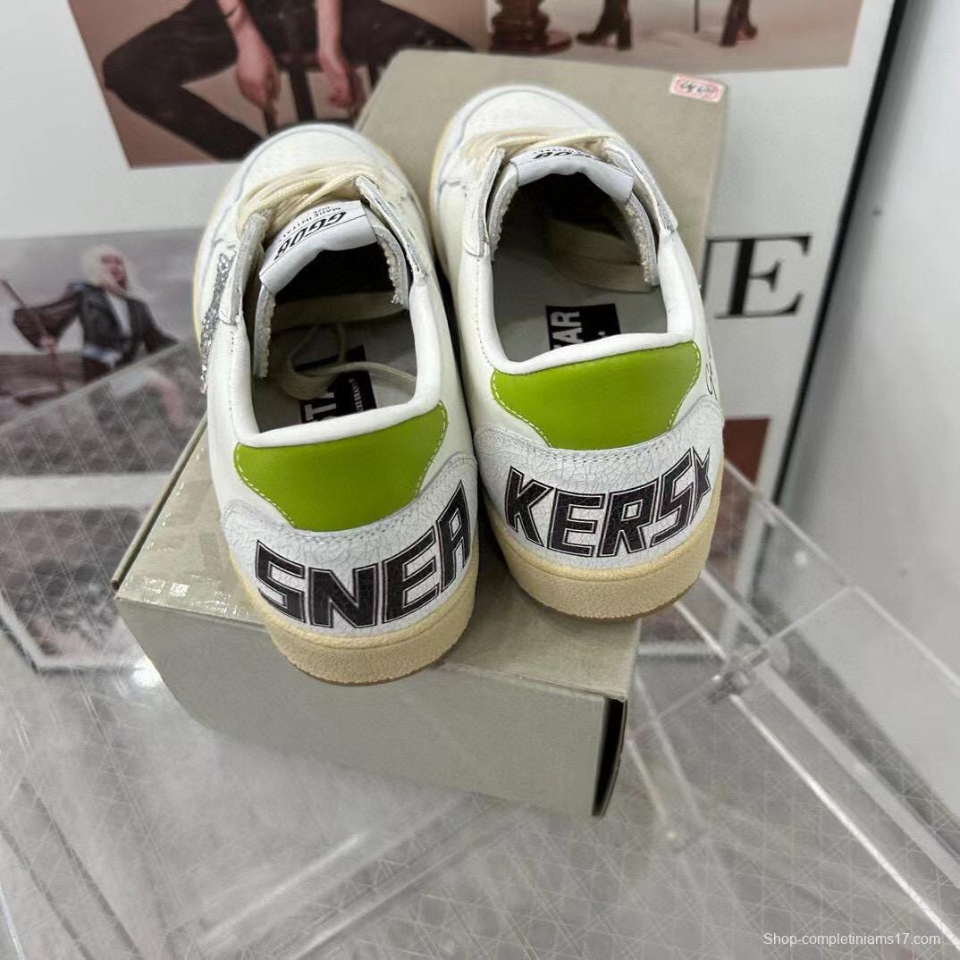 2024 Unisex GGDB White Silver Glitter Leather Sneakers MJ00260