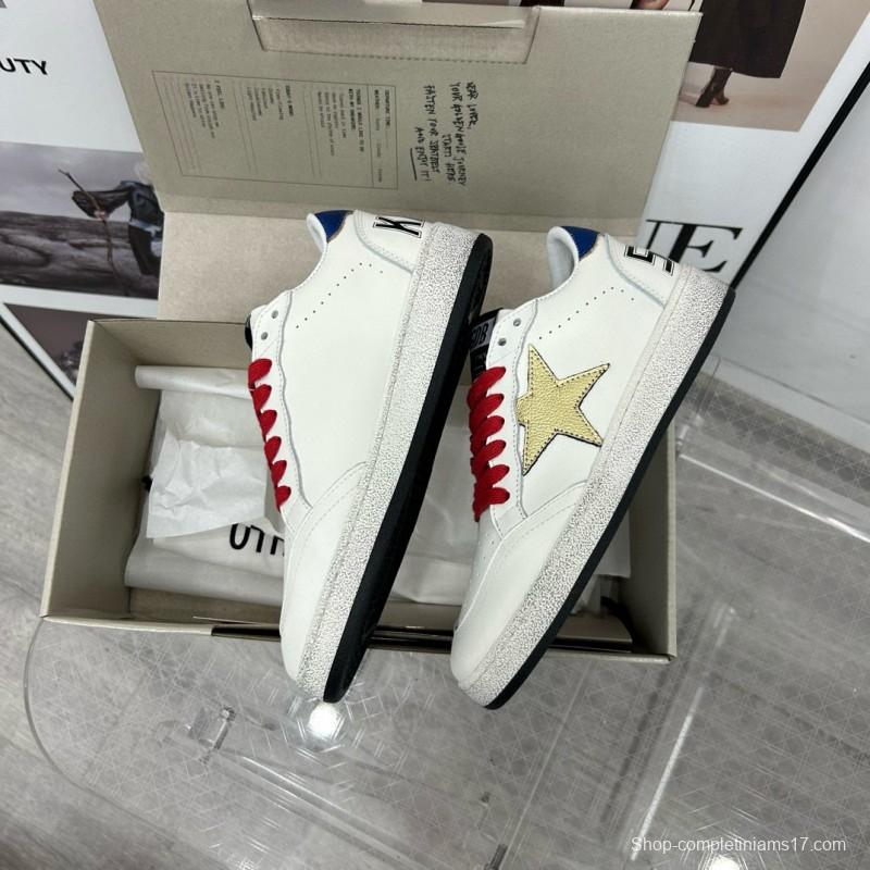 2024 Unisex GGDB White Gold Leather Sneakers MJ00260