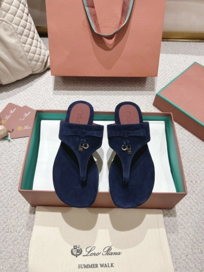 2025 Slippers LP Navy Velvet Slippers LY00300