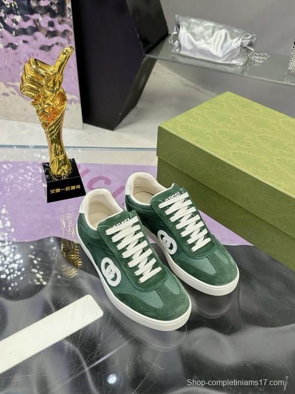 2024 Unisex Gucci Green Imported Suede Leather Sneakers MJ00310