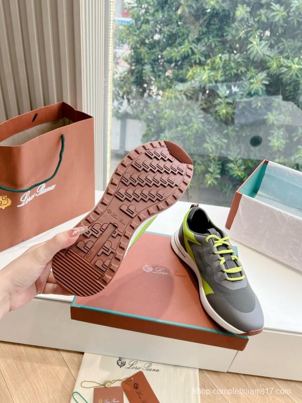 2024 Unisex Le Parmentier Grey Green Knit Sneakers