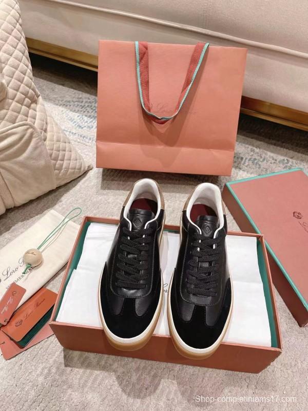 2025 Unisex Le Parmentier Black Suede Leather Sneakers Top Version LY00320(F)/LY00330(M)