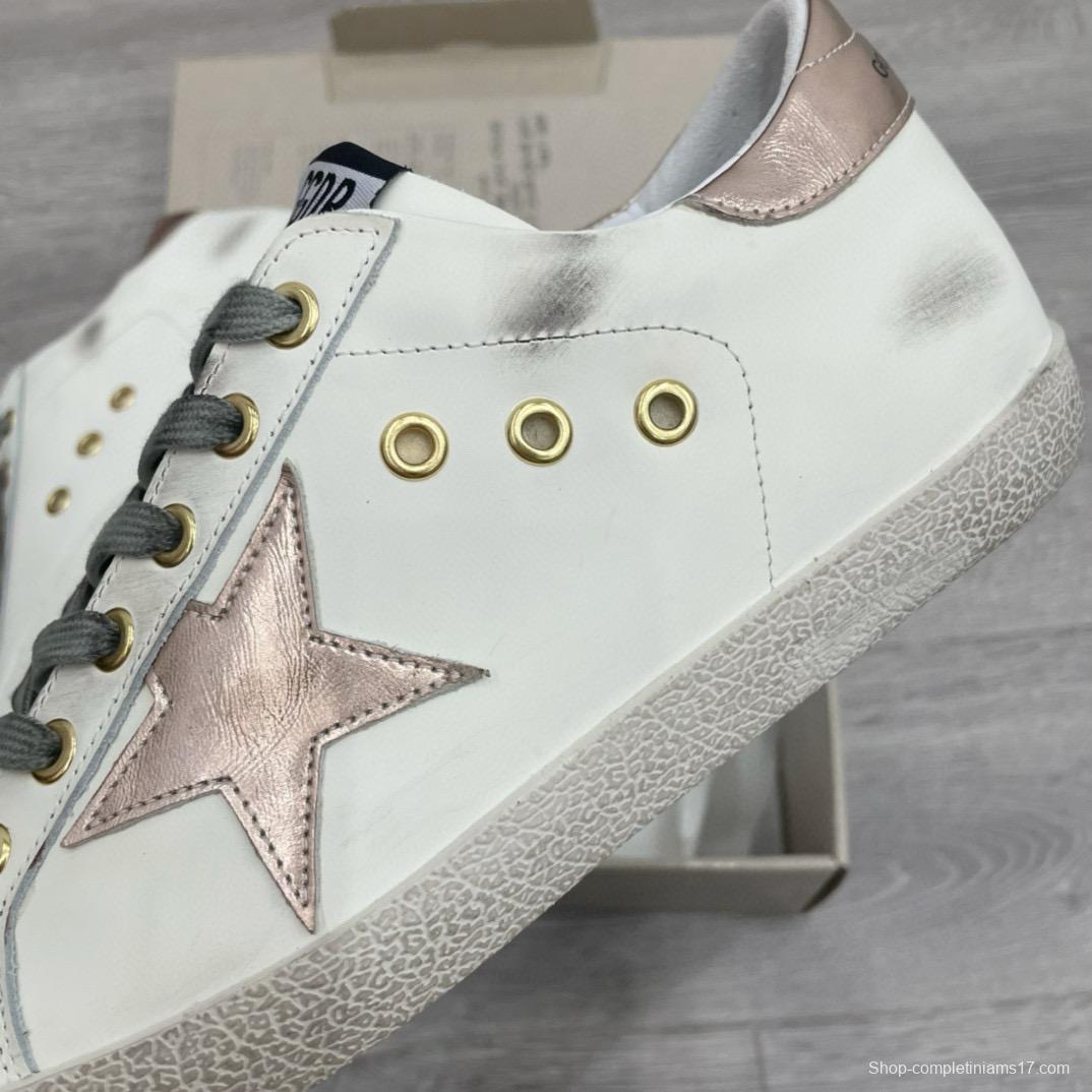 2025 Women GGDB White Brown Leather Sneakers