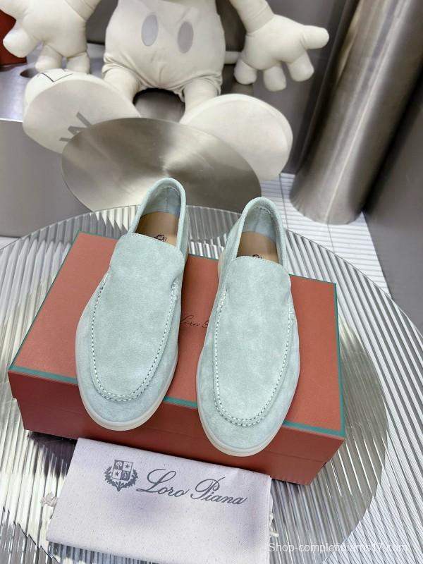 2024 Unisex LP Pale Green Suede Loafers MJ00270