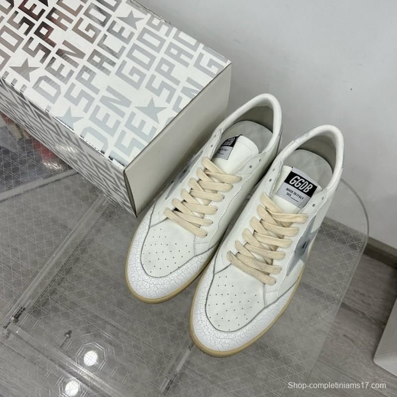 2024 Unisex GGDB White Grey Leather Low Top Sneakers MJ00260