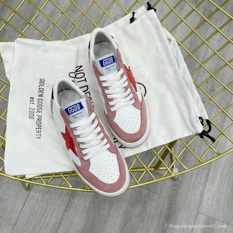 2024 Unisex GGDB White Pink Red Leather Suede Sneakers MJ00260