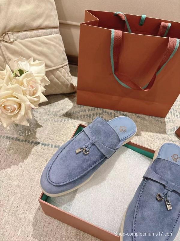 2025 Women LP Blue Suede Slippers LY00260