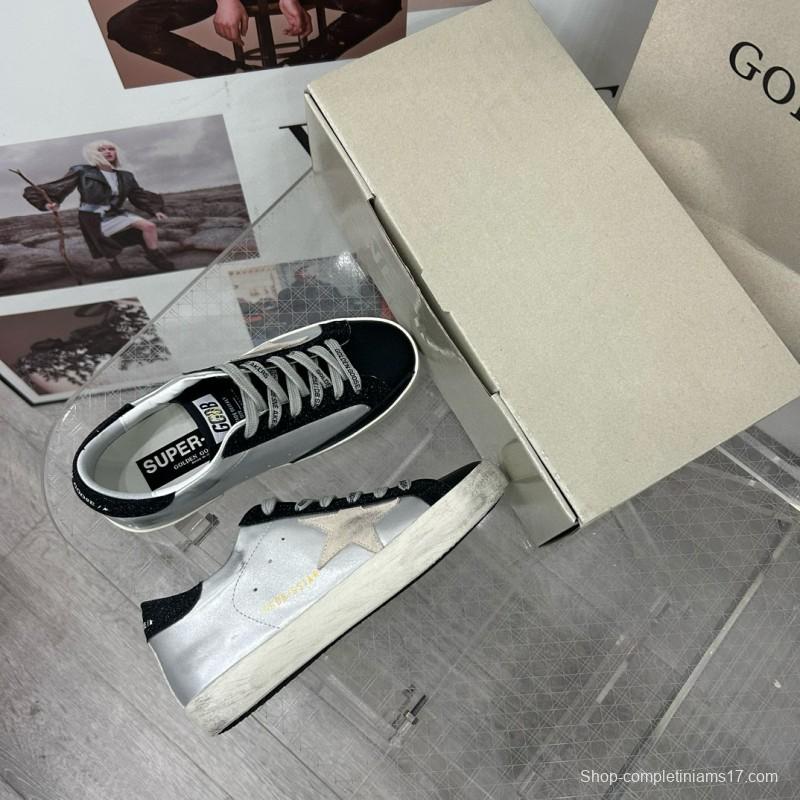 2025 Women GGDB White Black Leather Suede Sneakers