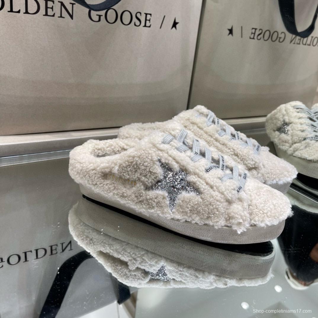 2024 Slippers GGDB White Shearling Star MJ00280
