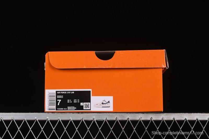 Nike Air Force 1 '07 Low LV Collaboration Dual-Tone Blue Denim Hook Low-Top Casual Sneakers - YX5066-342