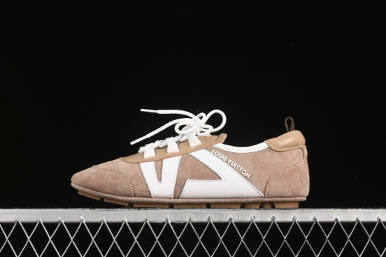 Louis Vuitton Sneakerina Round Toe Lace-Up Ballet Style Flat Training Shoes - N.F6