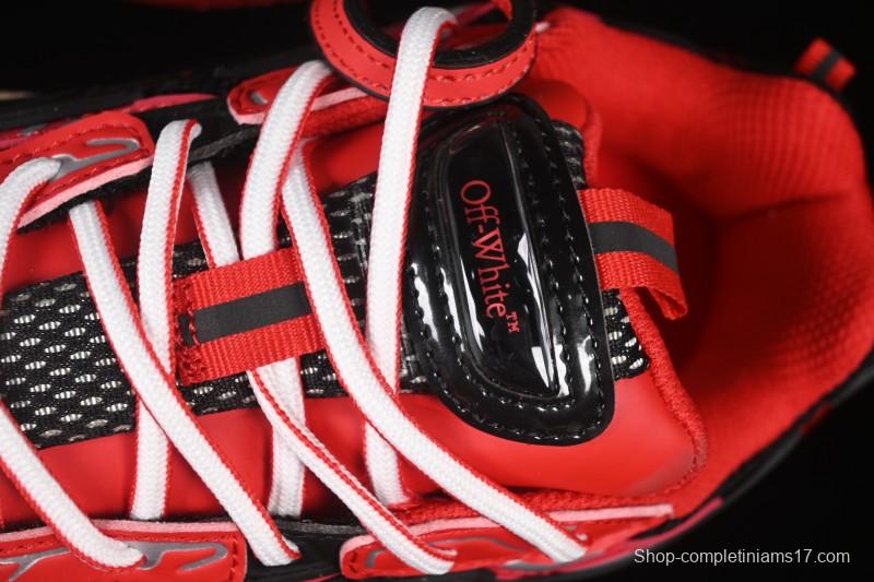 Off-White Be Right Low-Top Lifestyle Casual Shoes in Black Red