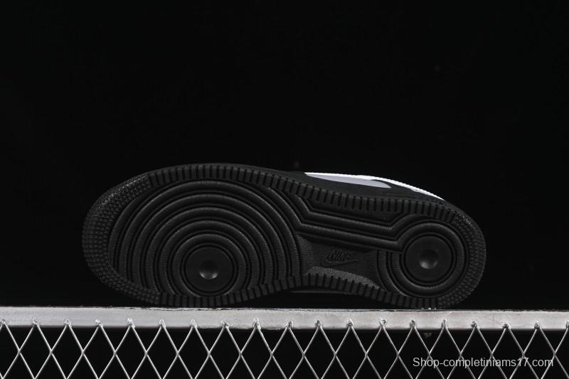 Nike Air Force 1 '07 Low Black Silver Court Low-Top Casual Sneakers - ZH0316-085