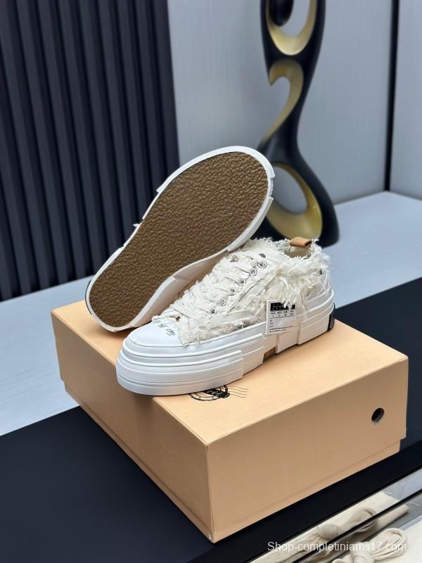 2025 Unisex XVESSEL White Canvas Plimsolls Vulcanized AS00260