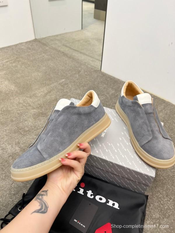 Kiton Men's Four Seasons Classic Casual Slip-On Loafer - AS00320