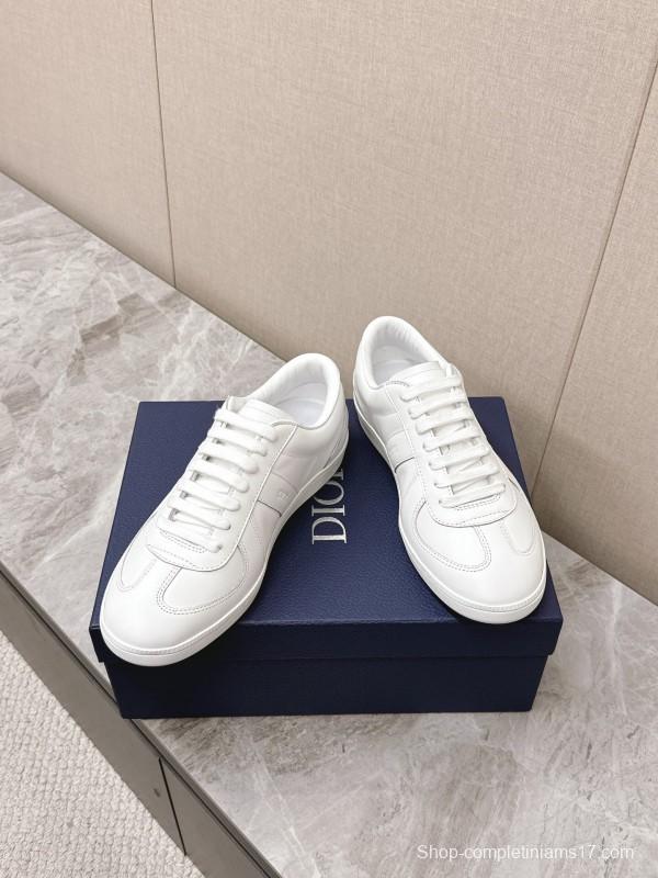 2025 Unisex Dior Black White Grey Leather Suede Sneakers Matchpoint KFY00300