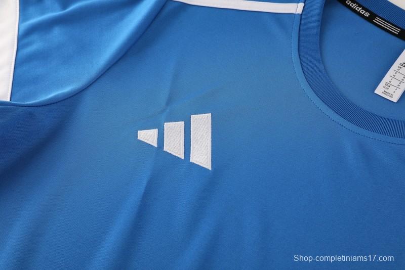 2025 Adidas Blue Short Sleeve Jersey+Shorts