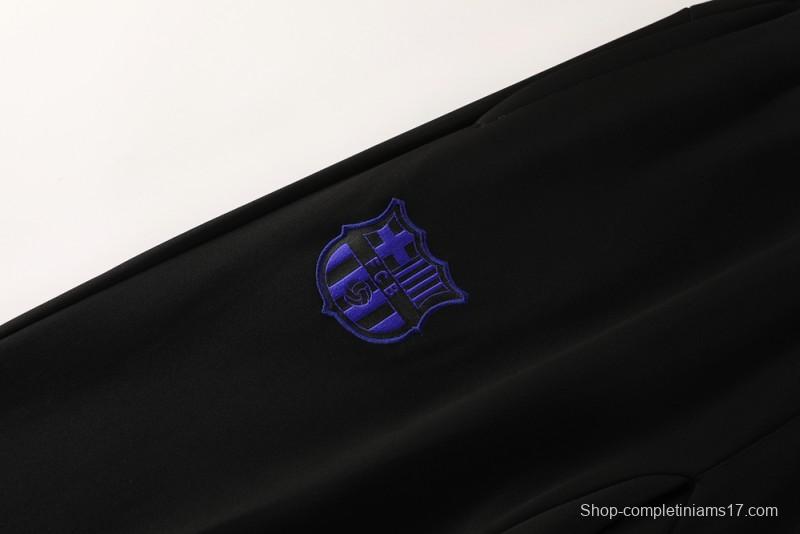 25/26 Barcelona Black/Blue Full Zipper Jacket +Long Pants