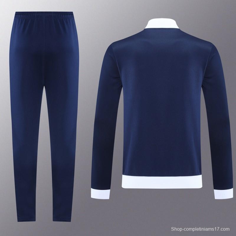 2025 Adidas Original Navy Full Hoodie Zipper Jacket +Long Pants