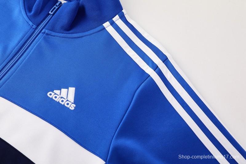 2025 Adidas Blue/Navy Full Zipper Jacket +Long Pants