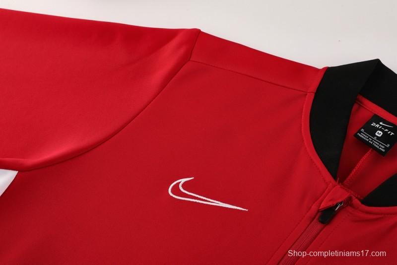 2025 NIKE Red Full Zipper Jacket + Long Pants