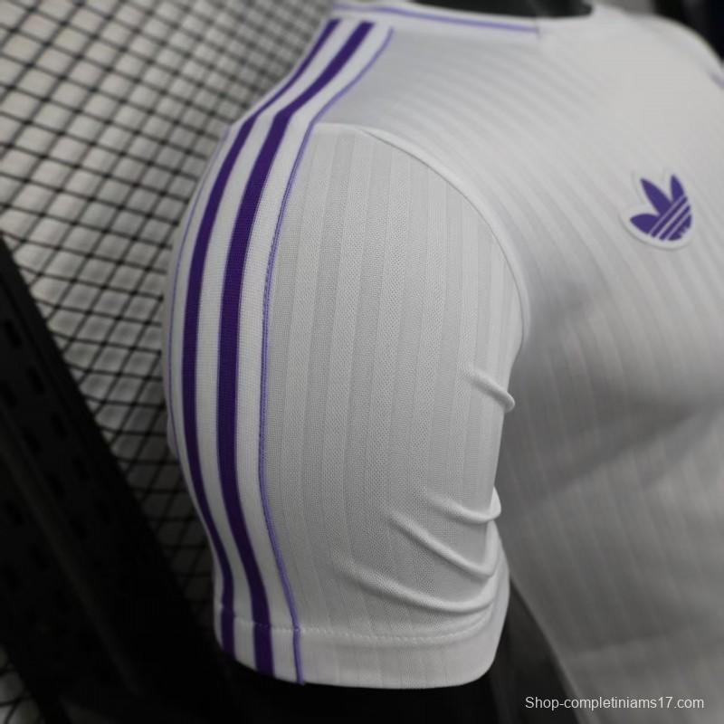 Player Version 25/26 Real Madrid White with Purple Trim Jersey