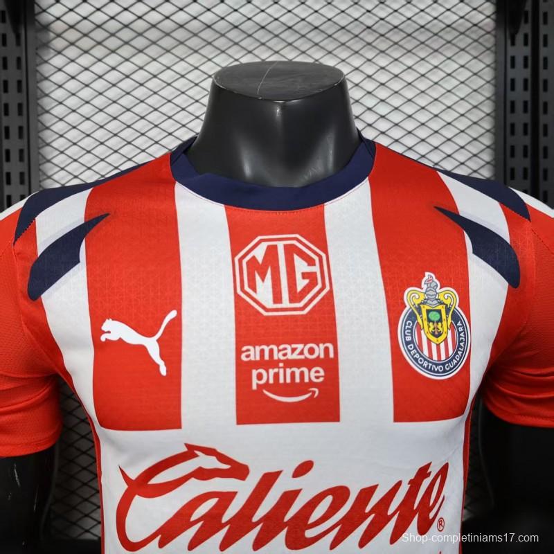 Player Version 25/26 Chivas Guadalajara Home Jersey