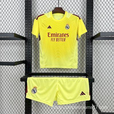 2025/26 Kids Real Madrid Yellow Goalkeeper Kit
