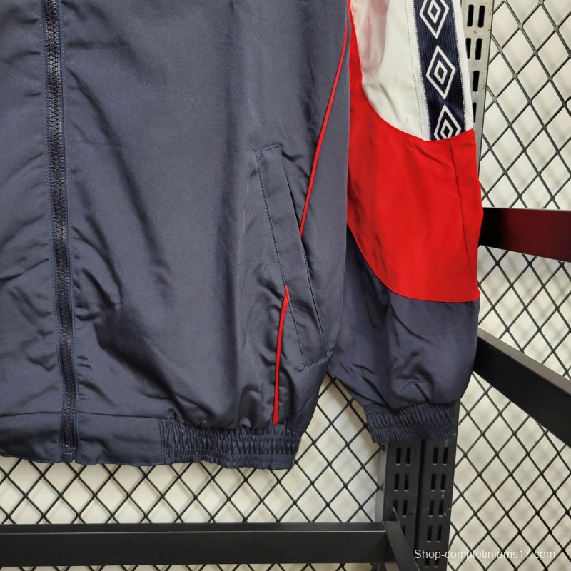 2025 England Jacket Navy/Red/White Windbreaker