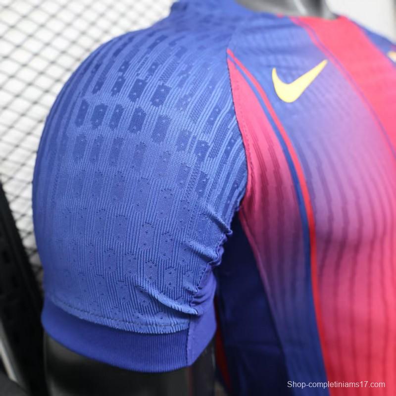Player Version 25/26 Barcelona Home Jersey Without Sponsor