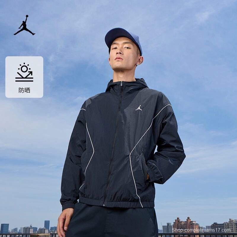 2025 NIKE Air Jordan Black Hoodie Windbreaker