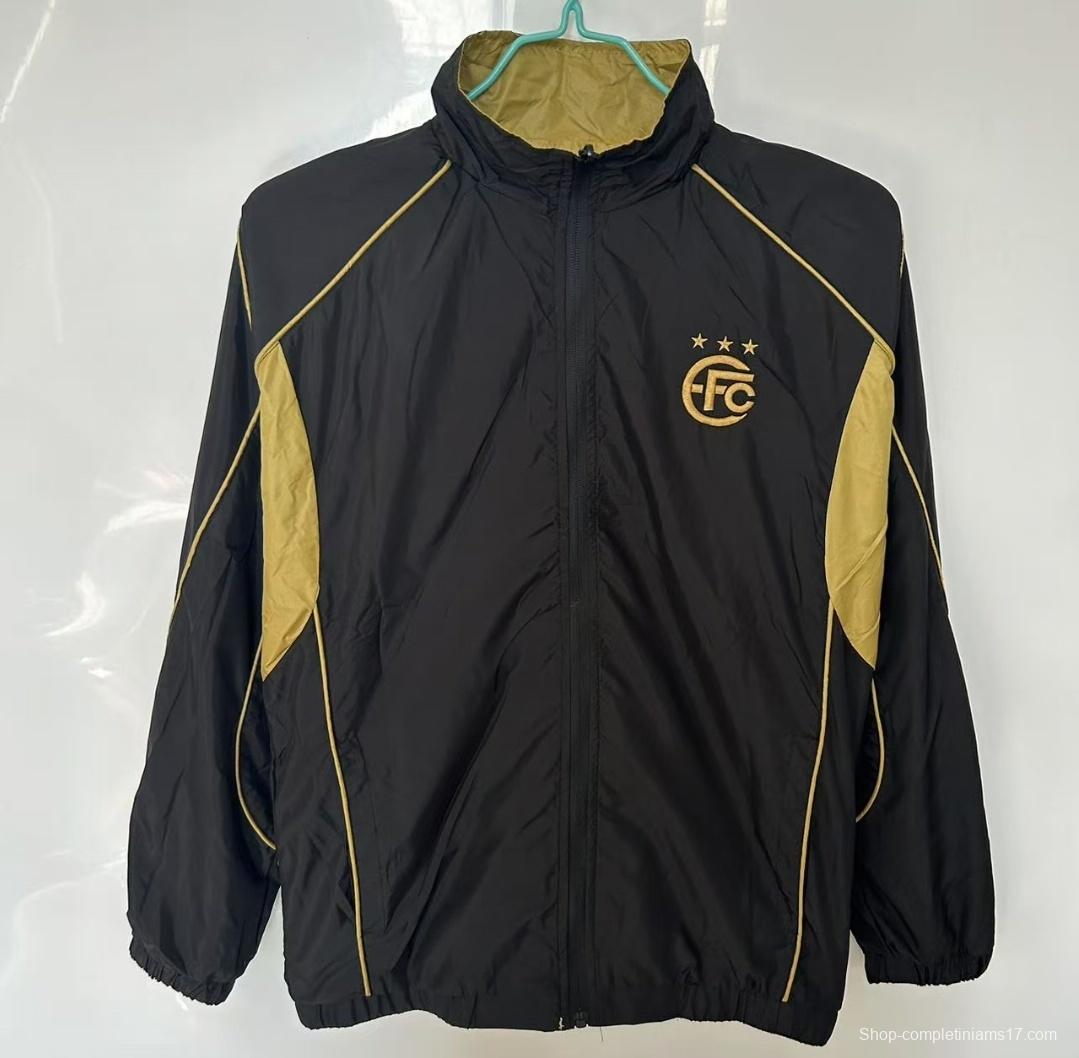 25/26 Equipo FC Reversible Golden/Black Reversible  Windbreaker