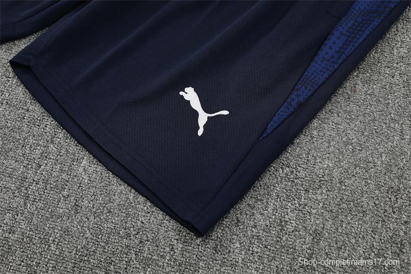 25/26 Olympique de Marseille Royal Blue Camouflage with XS Short Sleeve+Soccer Shorts