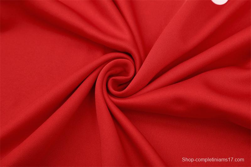 Retro 05/06 AC Milan Red Half Zipper Jacket+Long Pants