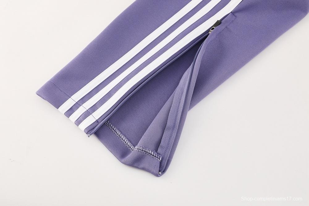 2025 Adidas Purple Full Zipper Jacket + Long Pants